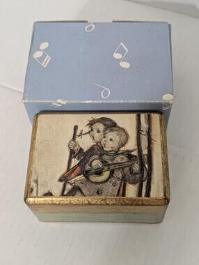 Vintage Reuge Music Box Raindrops Keep Fallin on My Head Hummel Art Boxed